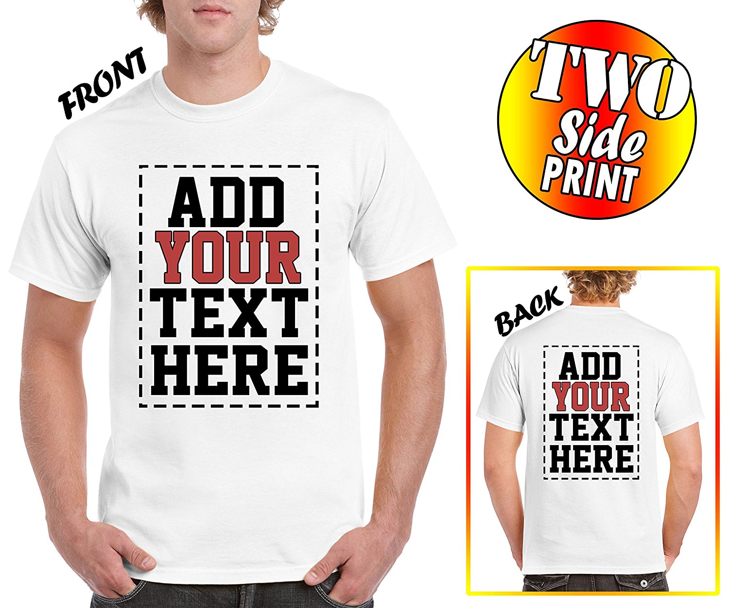 Custom 2 Sided T Shirts Design Your Own Shirt Front And Back